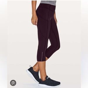 Lululemon Fast & Free Crop II *Nulux 19"